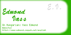 edmond vass business card